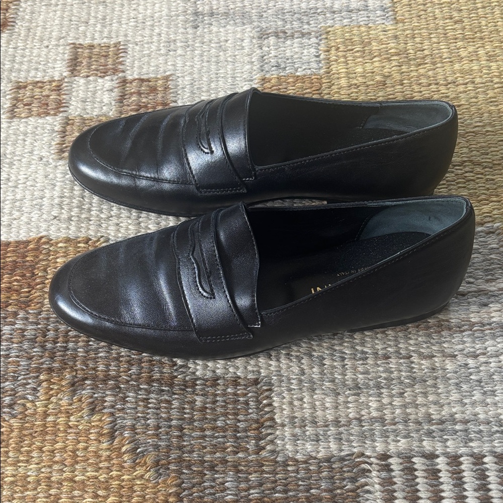 Lodi Due Black Leather Loafers by A. Soliani – Size 37